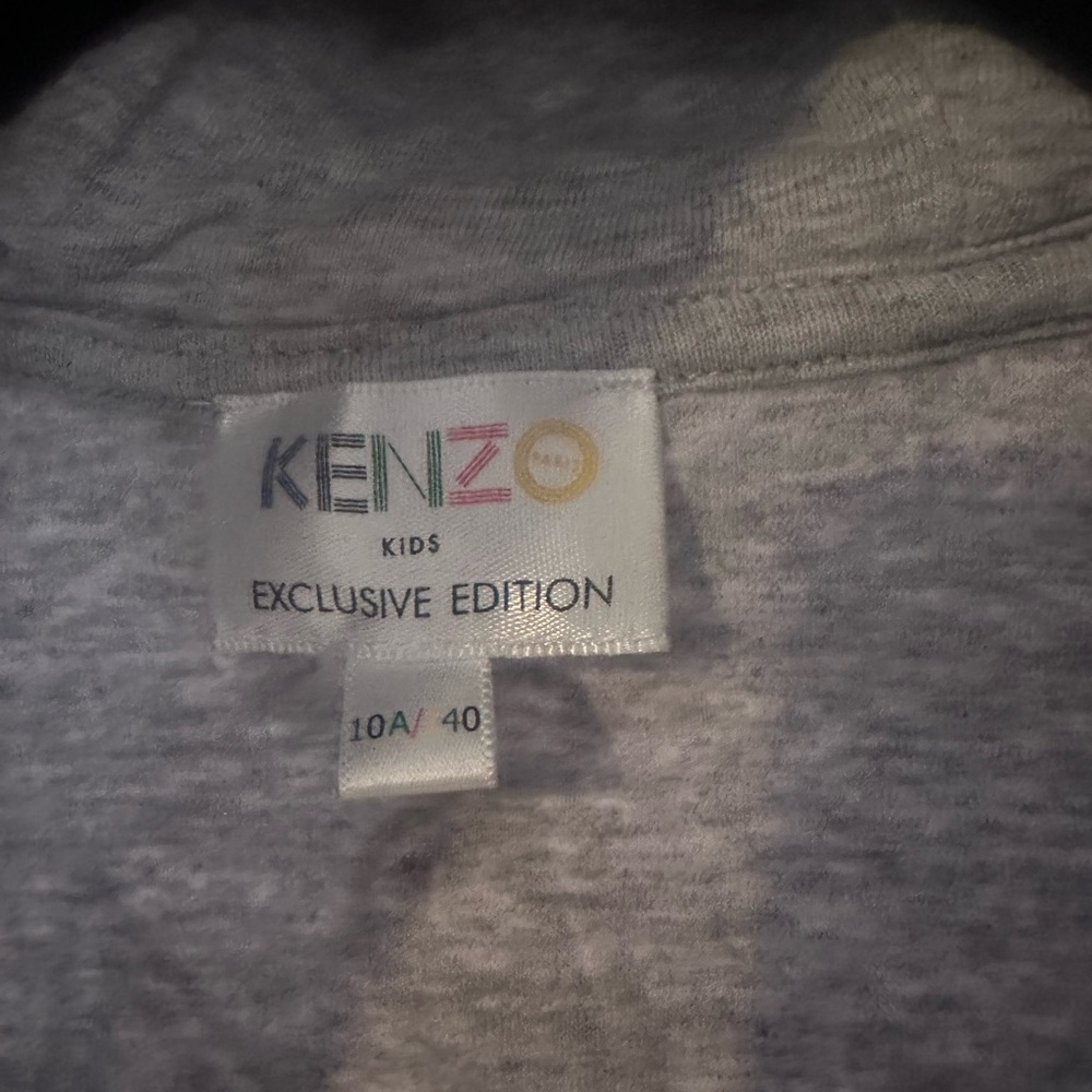 Kenzo Gray Zip-Up with Colorful Embroidery - Picture 12 of 16